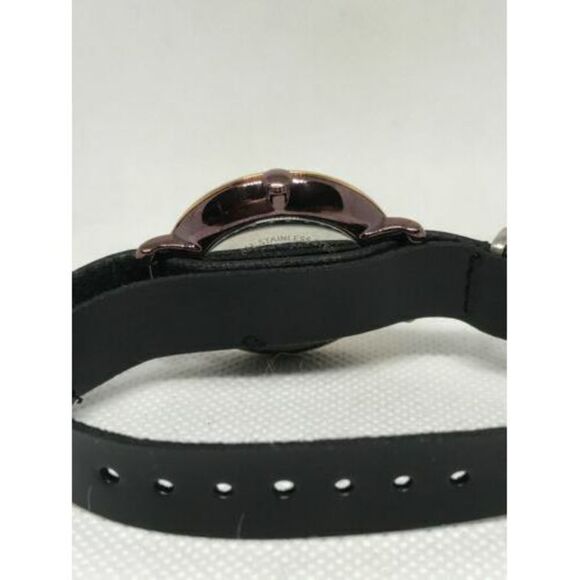 Fossil ES4099 Jacqueline Womens Black Leather Analog Wine Dial Quartz Watch Ff22 - Picture 9 of 9